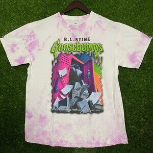 R.L Stine Goosebumps TV Show Graphic Tie-dye T-shirt size Medium